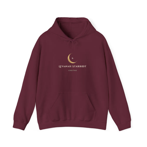 Celestial Moon Hoodie — 'Levanah Starrot' Crescent Moon Graphic Hoodie