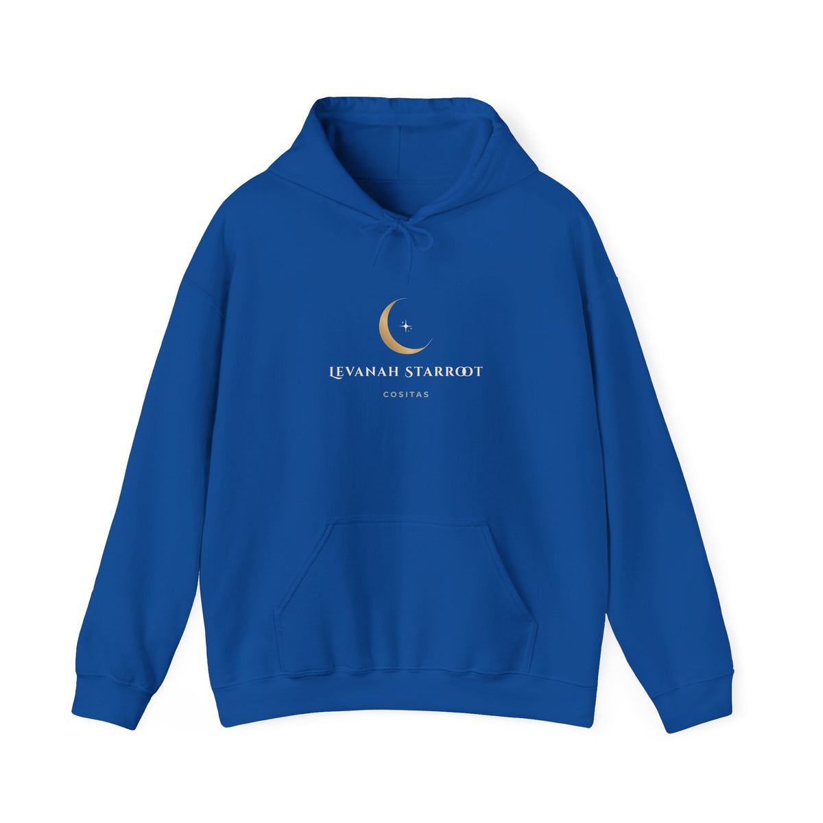 Celestial Moon Hoodie — 'Levanah Starrot' Crescent Moon Graphic Hoodie