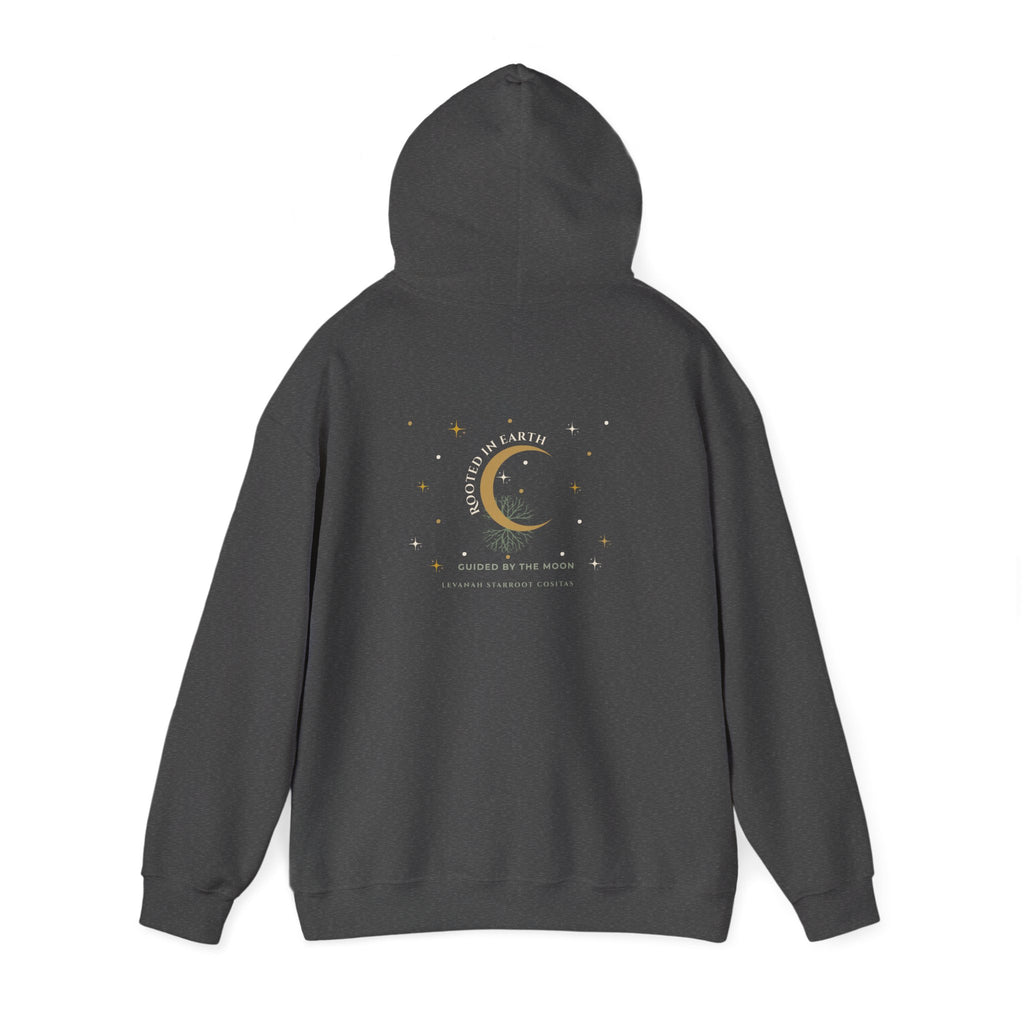 Celestial Moon Hoodie — 'Levanah Starrot' Crescent Moon Graphic Hoodie