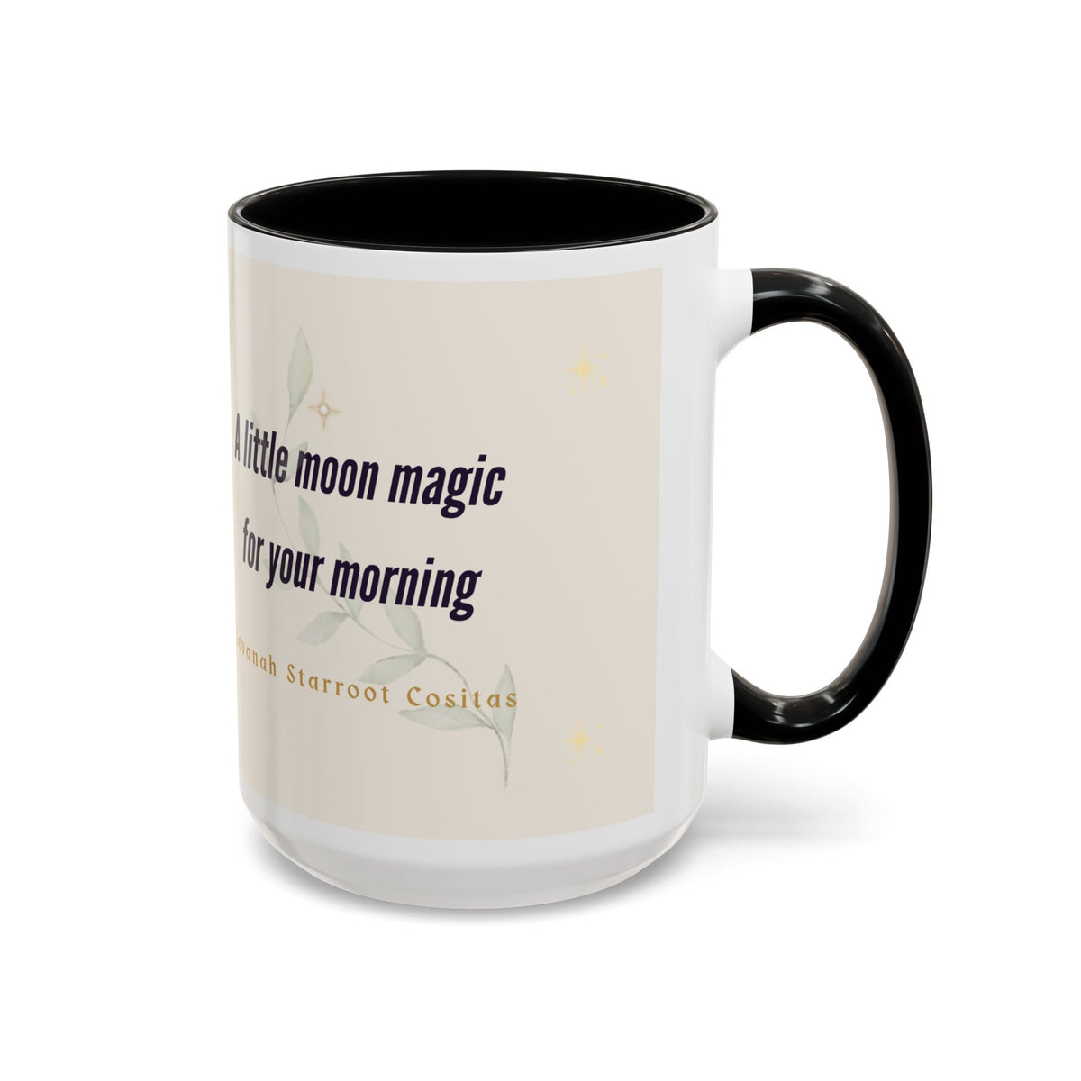 Moon Magic Accent Coffee Mug — "A little moon magic for your morning"