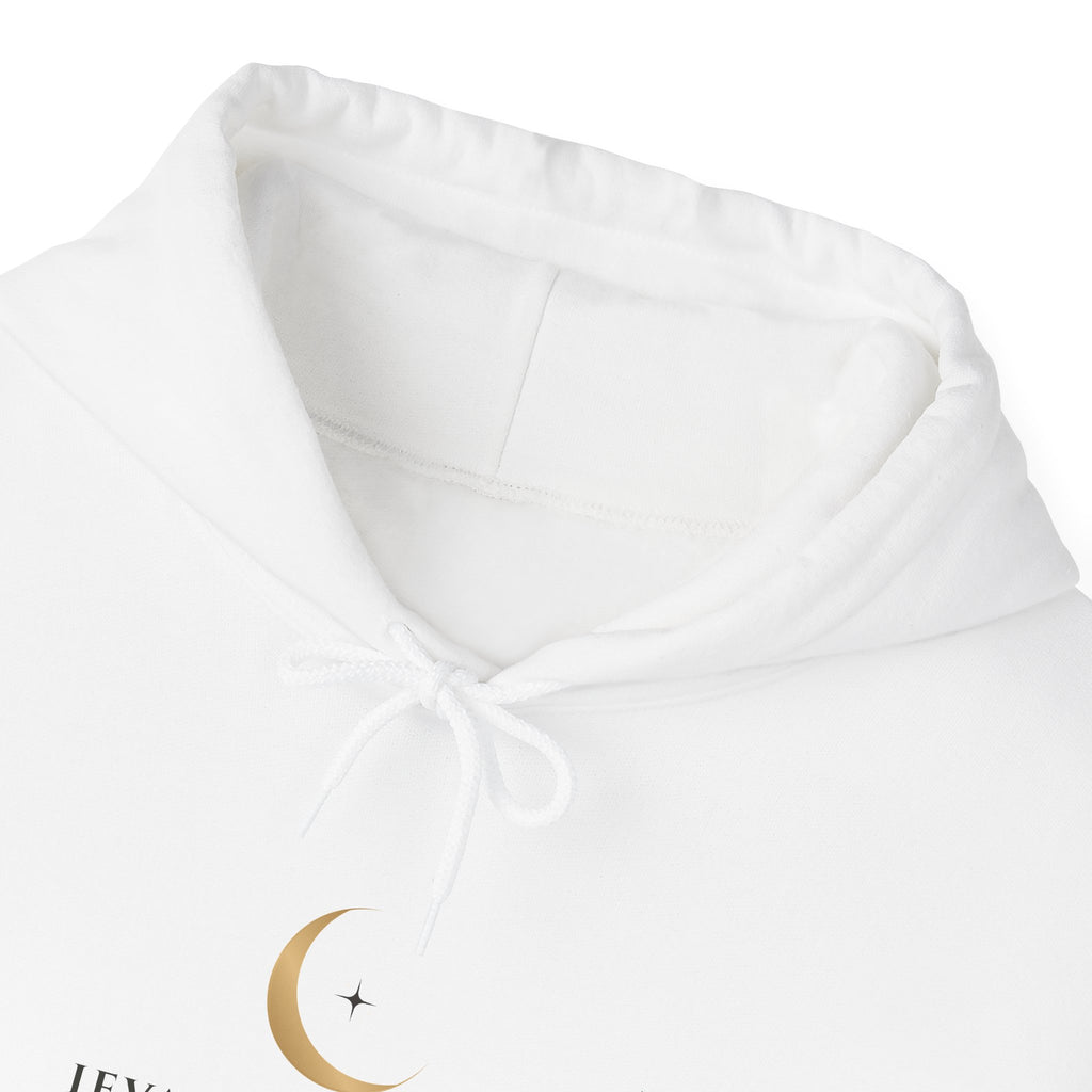 Celestial Moon & Star Hoodie — 'Levanah Starroot' Elegant Astrology Sweatshirt