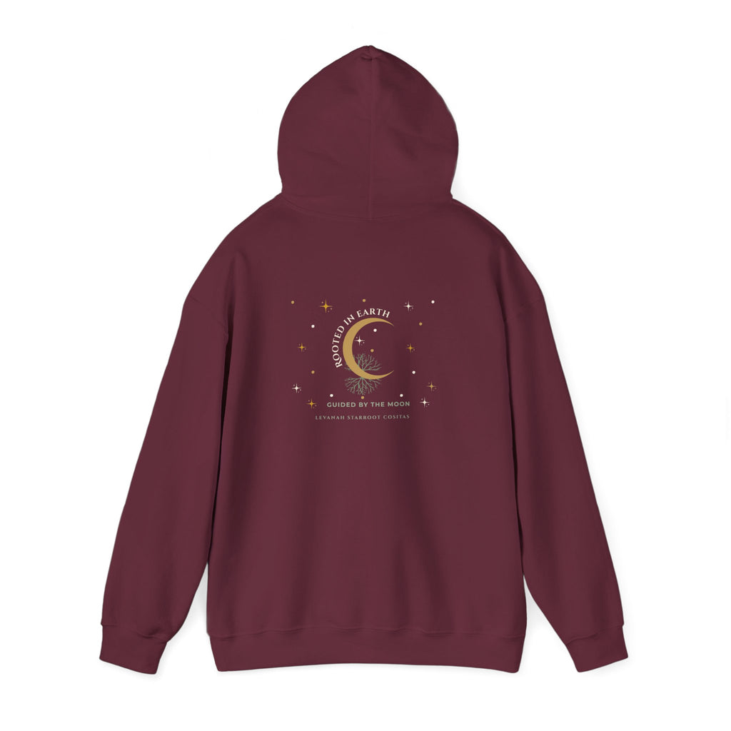 Celestial Moon Hoodie — 'Levanah Starrot' Crescent Moon Graphic Hoodie