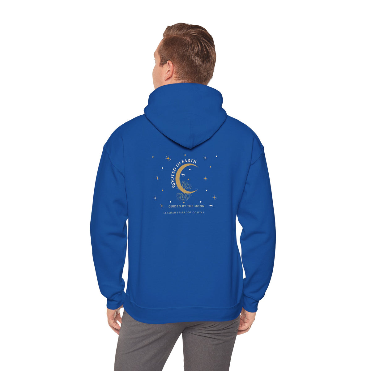 Celestial Moon Hoodie — 'Levanah Starrot' Crescent Moon Graphic Hoodie