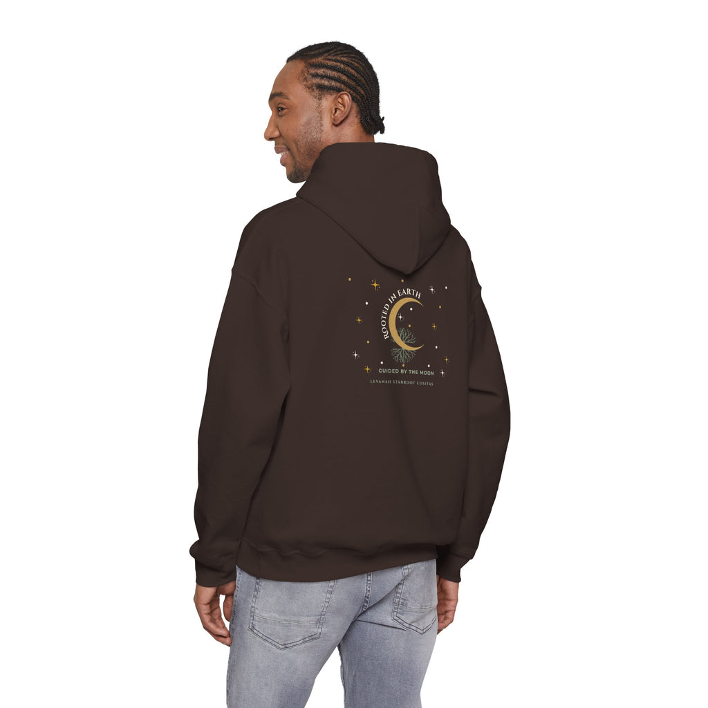 Celestial Moon Hoodie — 'Levanah Starrot' Crescent Moon Graphic Hoodie