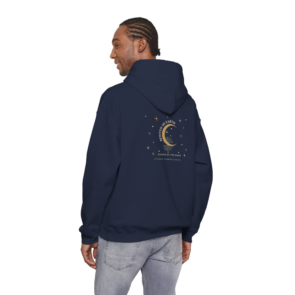 Celestial Moon Hoodie — 'Levanah Starrot' Crescent Moon Graphic Hoodie