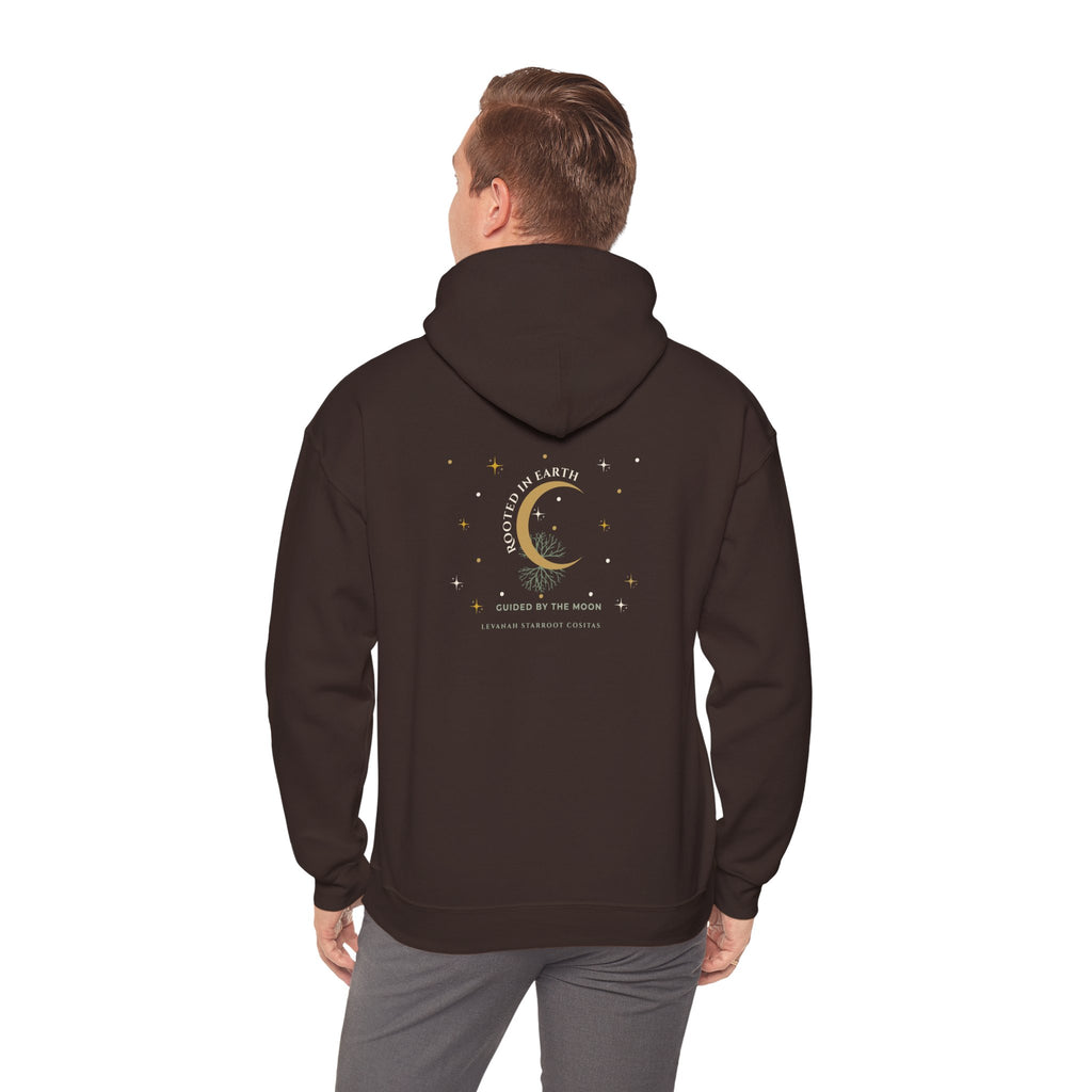 Celestial Moon Hoodie — 'Levanah Starrot' Crescent Moon Graphic Hoodie