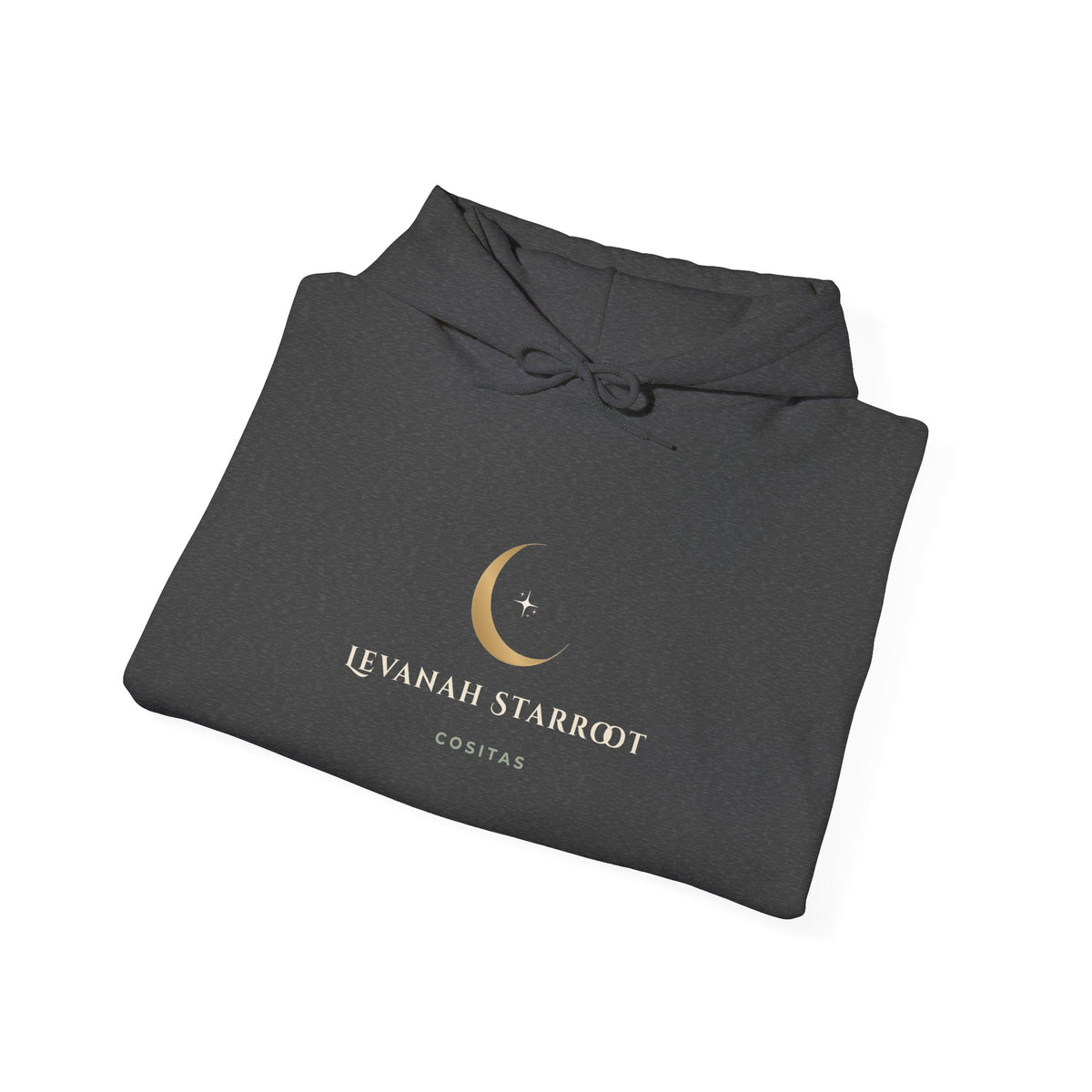 Celestial Moon Hoodie — 'Levanah Starrot' Crescent Moon Graphic Hoodie