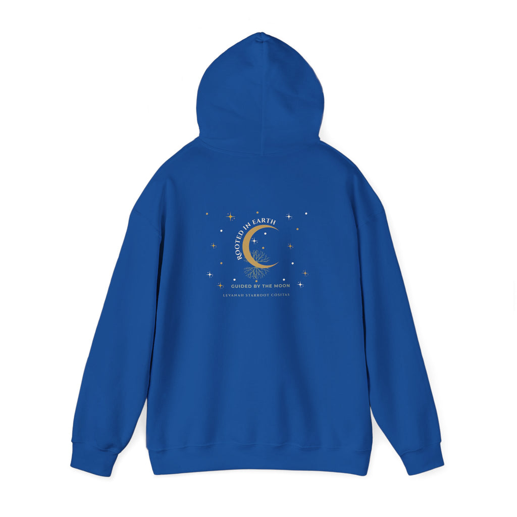 Celestial Moon Hoodie — 'Levanah Starrot' Crescent Moon Graphic Hoodie