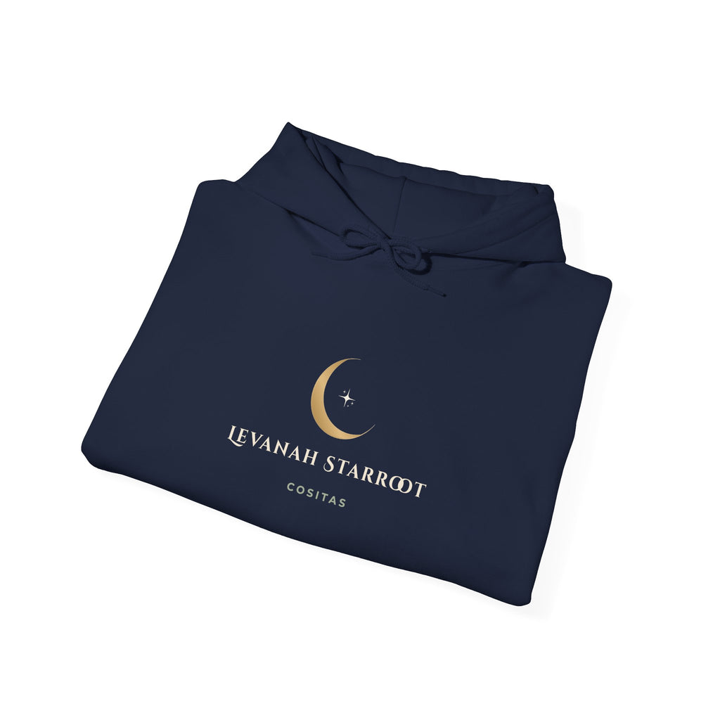 Celestial Moon Hoodie — 'Levanah Starrot' Crescent Moon Graphic Hoodie