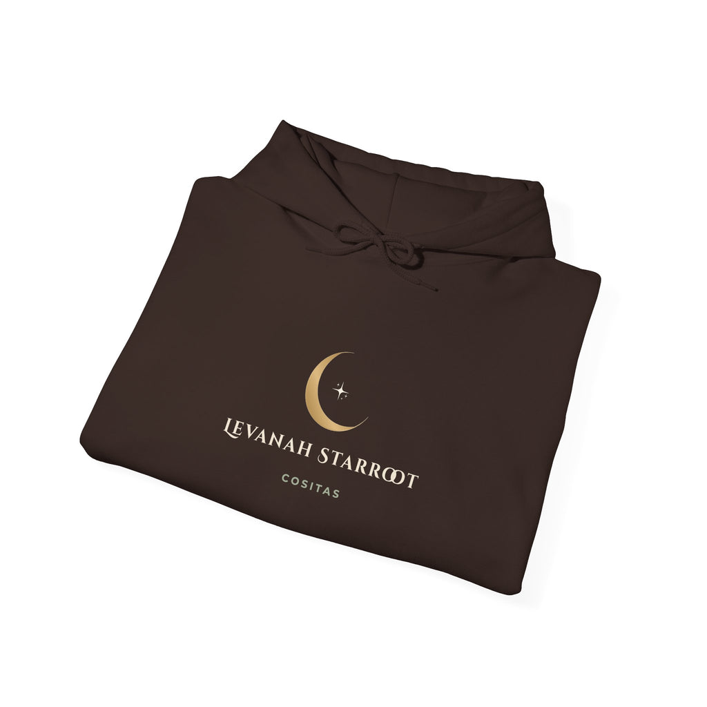 Celestial Moon Hoodie — 'Levanah Starrot' Crescent Moon Graphic Hoodie