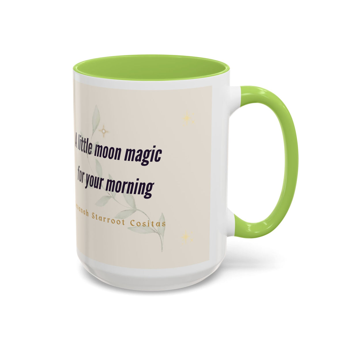 Moon Magic Accent Coffee Mug — "A little moon magic for your morning"