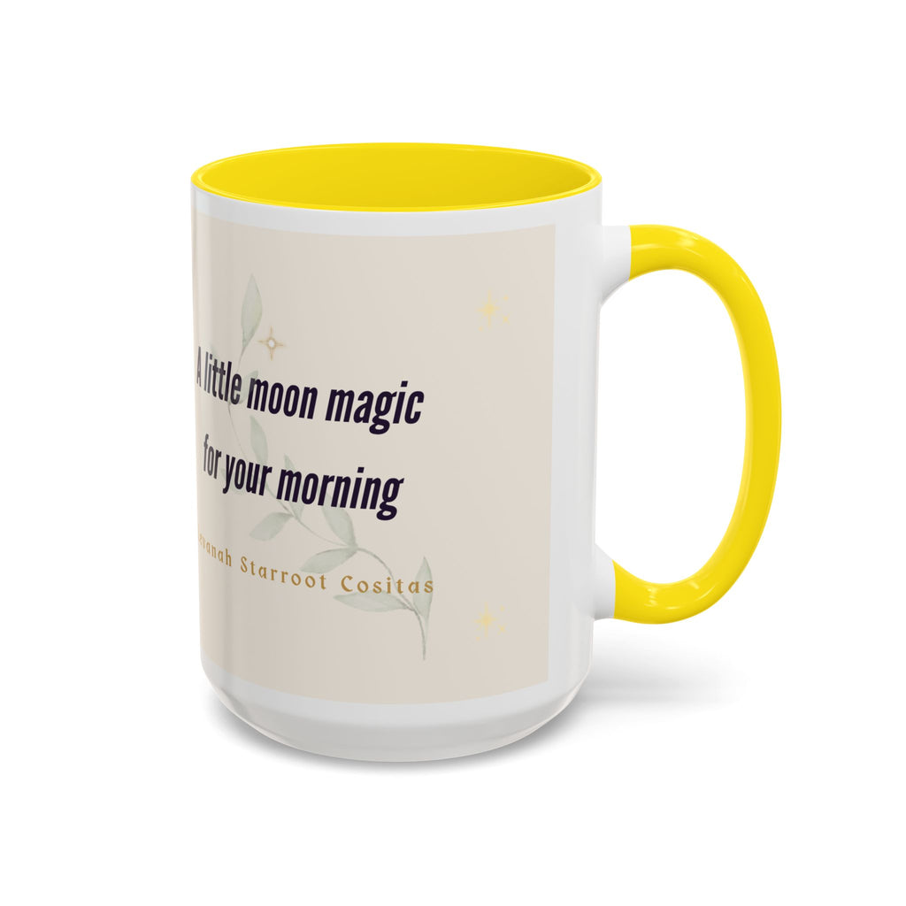Moon Magic Accent Coffee Mug — "A little moon magic for your morning"