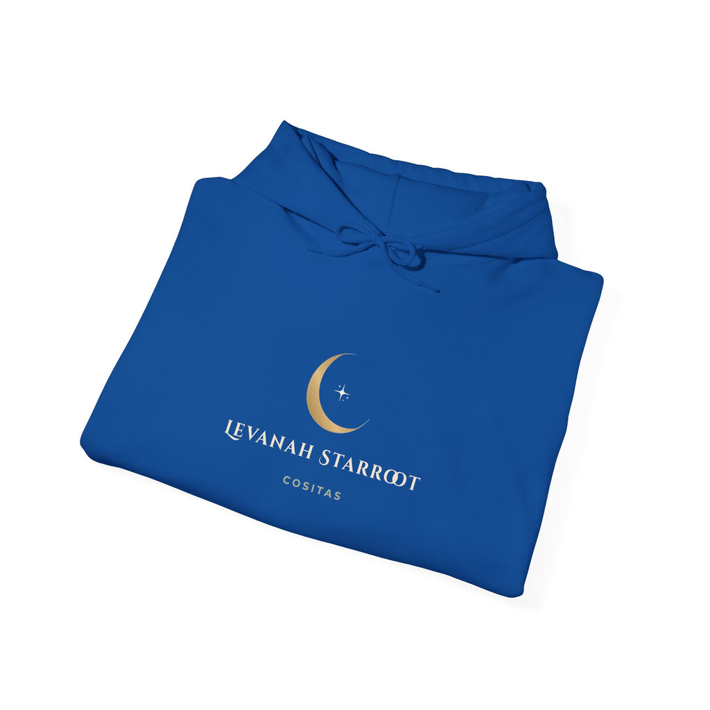 Celestial Moon Hoodie — 'Levanah Starrot' Crescent Moon Graphic Hoodie
