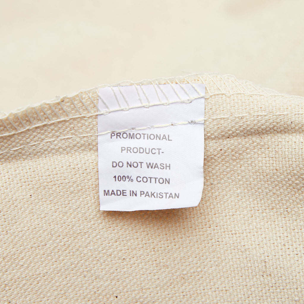 Moon Crest Cotton Tote—Minimal Celestial Canvas Bag with Crescent Moon Design