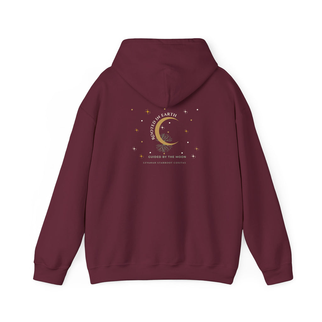 Celestial Moon Hoodie — 'Levanah Starrot' Crescent Moon Graphic Hoodie