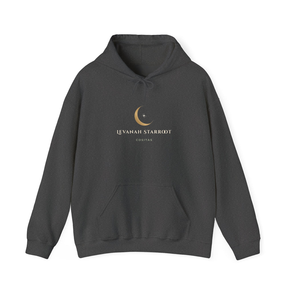 Celestial Moon Hoodie — 'Levanah Starrot' Crescent Moon Graphic Hoodie