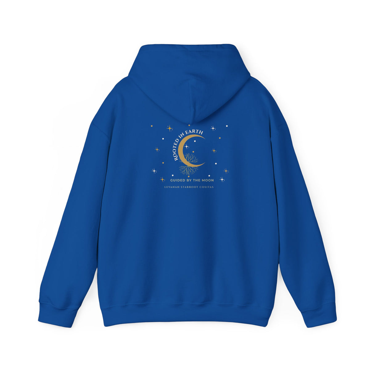 Celestial Moon Hoodie — 'Levanah Starrot' Crescent Moon Graphic Hoodie