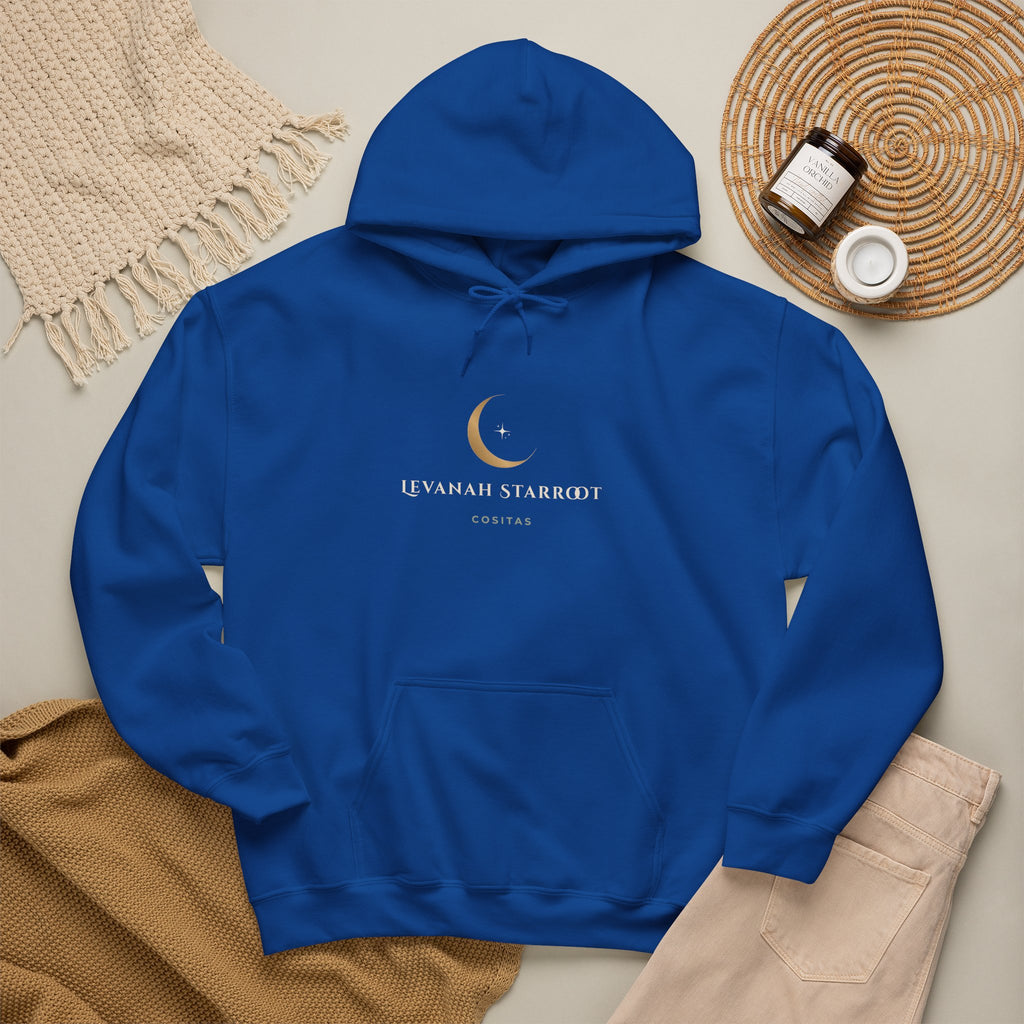 Celestial Moon Hoodie — 'Levanah Starrot' Crescent Moon Graphic Hoodie