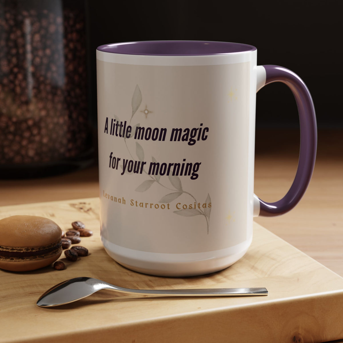 Moon Magic Accent Coffee Mug — "A little moon magic for your morning"