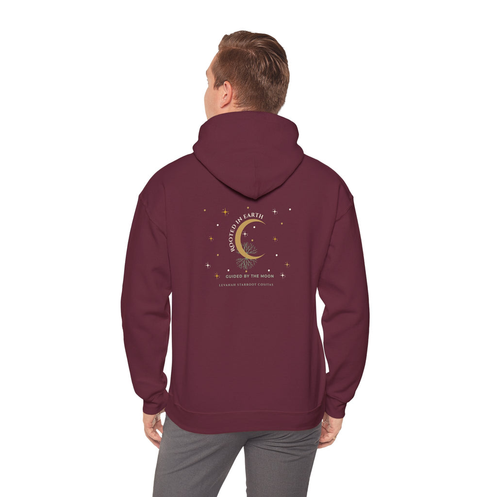 Celestial Moon Hoodie — 'Levanah Starrot' Crescent Moon Graphic Hoodie