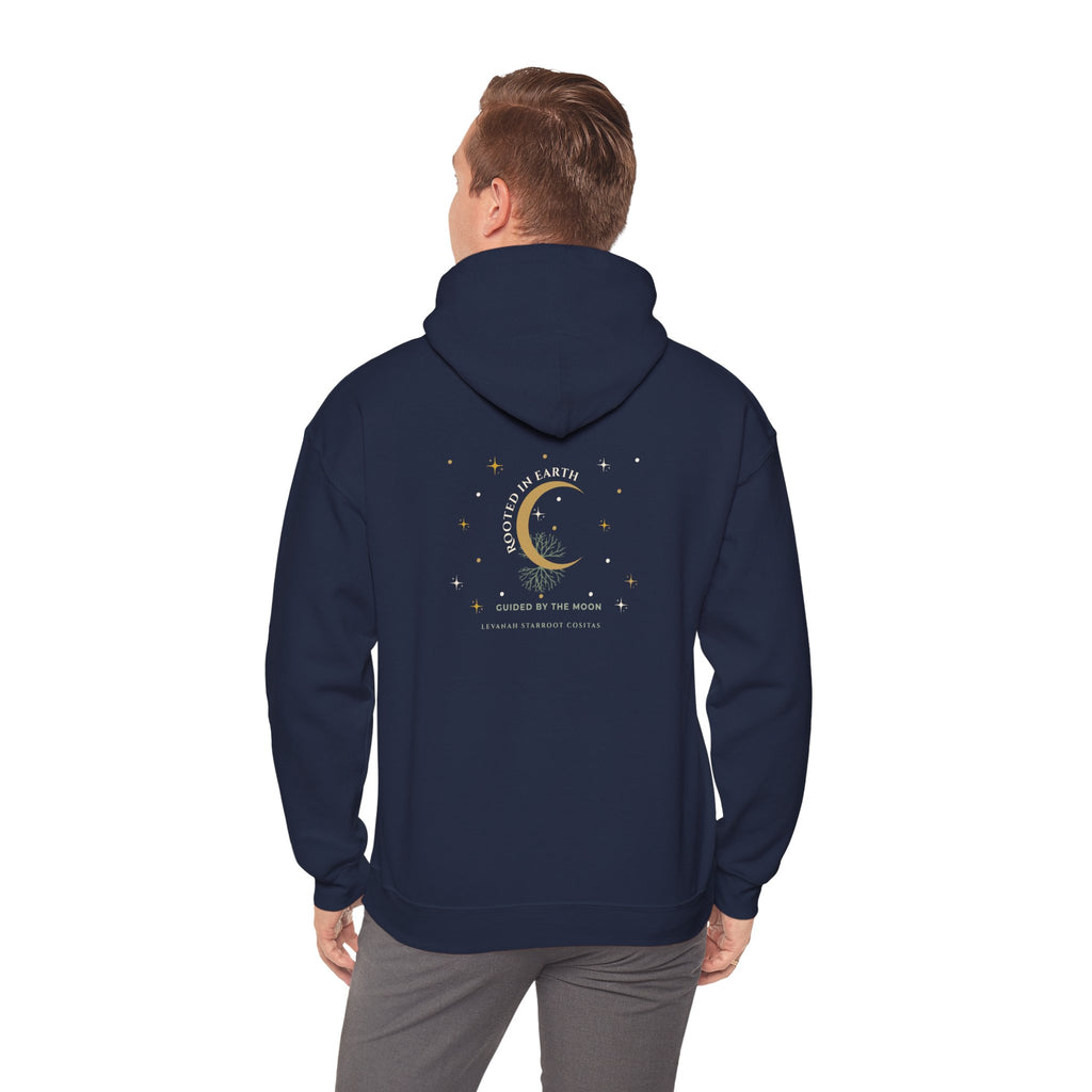 Celestial Moon Hoodie — 'Levanah Starrot' Crescent Moon Graphic Hoodie
