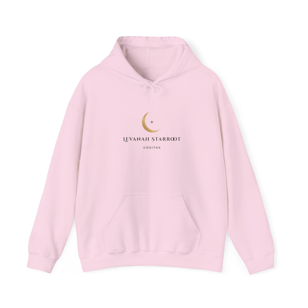 Celestial Moon & Star Hoodie — 'Levanah Starroot' Elegant Astrology Sweatshirt