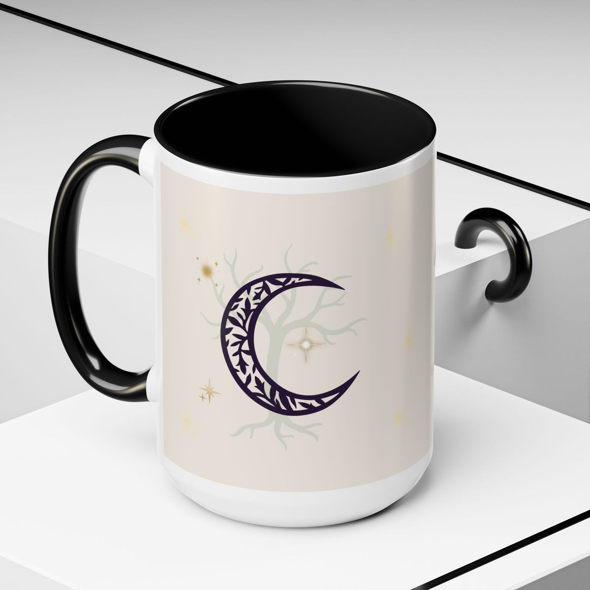 Moon Magic Accent Coffee Mug — "A little moon magic for your morning"