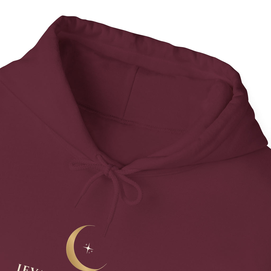 Celestial Moon Hoodie — 'Levanah Starrot' Crescent Moon Graphic Hoodie