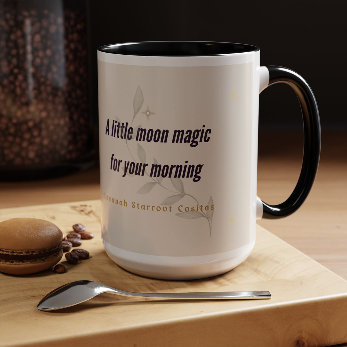 Moon Magic Accent Coffee Mug — "A little moon magic for your morning"