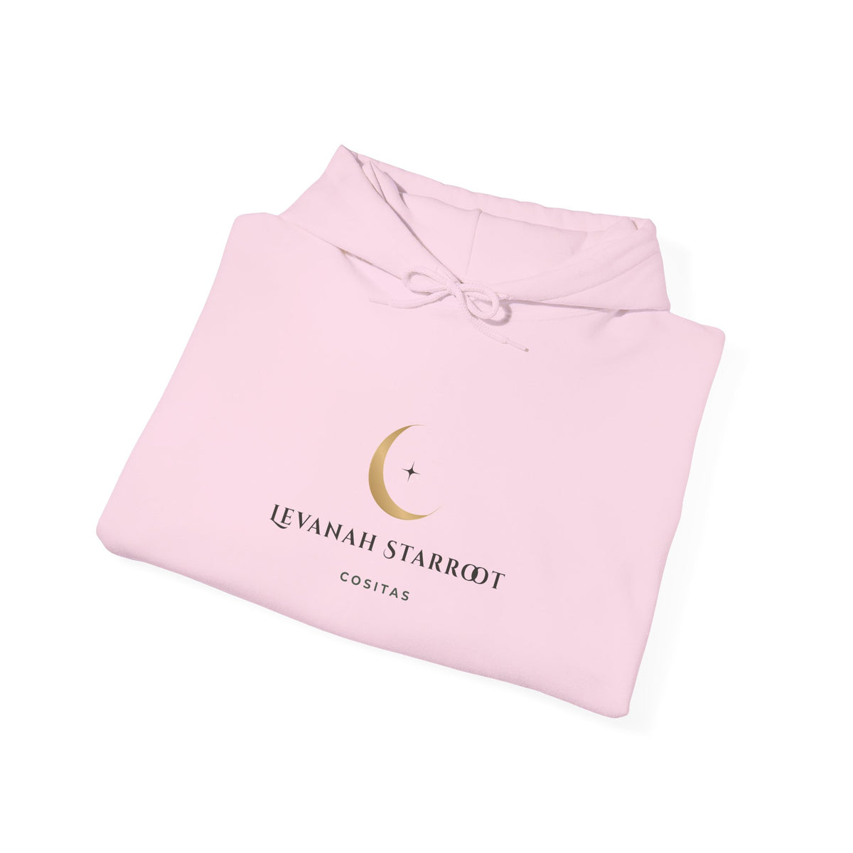 Celestial Moon & Star Hoodie — 'Levanah Starroot' Elegant Astrology Sweatshirt