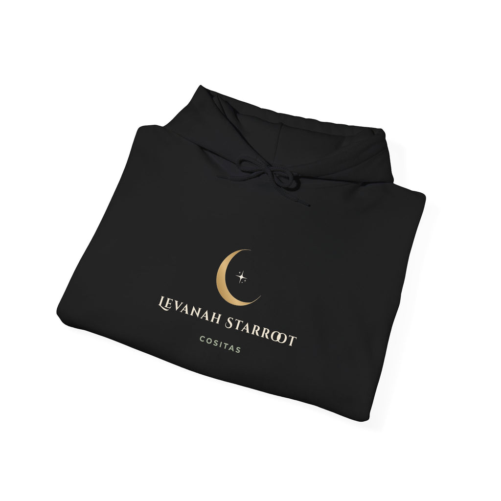 Celestial Moon Hoodie — 'Levanah Starrot' Crescent Moon Graphic Hoodie