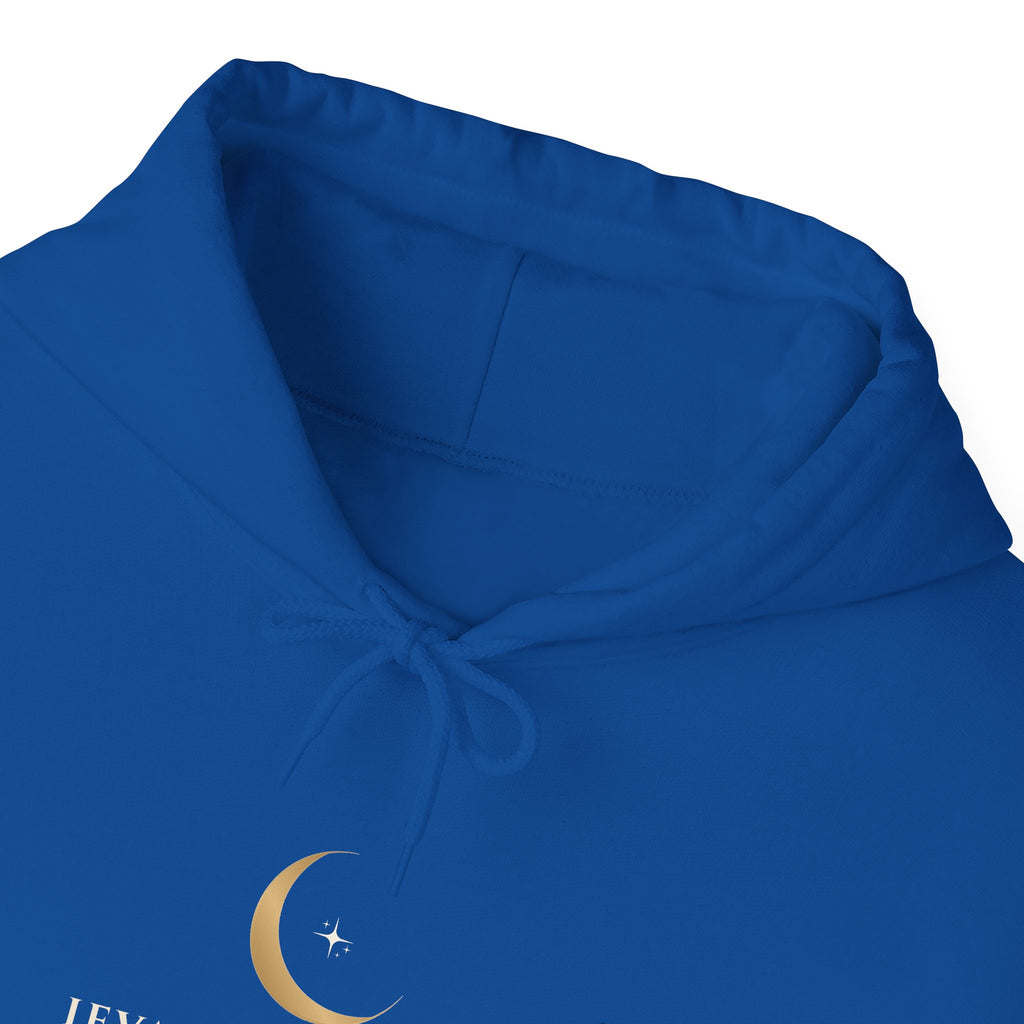 Celestial Moon Hoodie — 'Levanah Starrot' Crescent Moon Graphic Hoodie