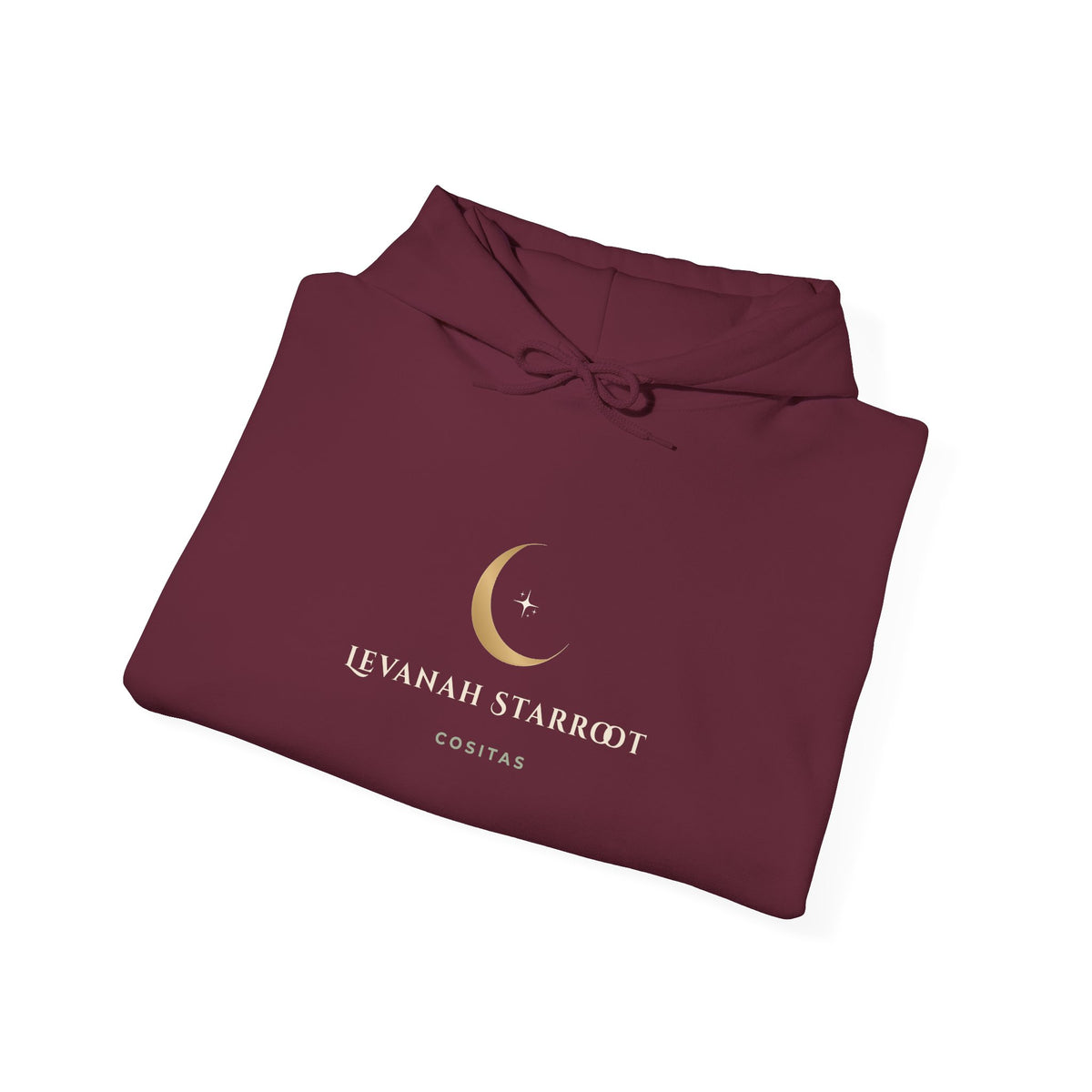 Celestial Moon Hoodie — 'Levanah Starrot' Crescent Moon Graphic Hoodie